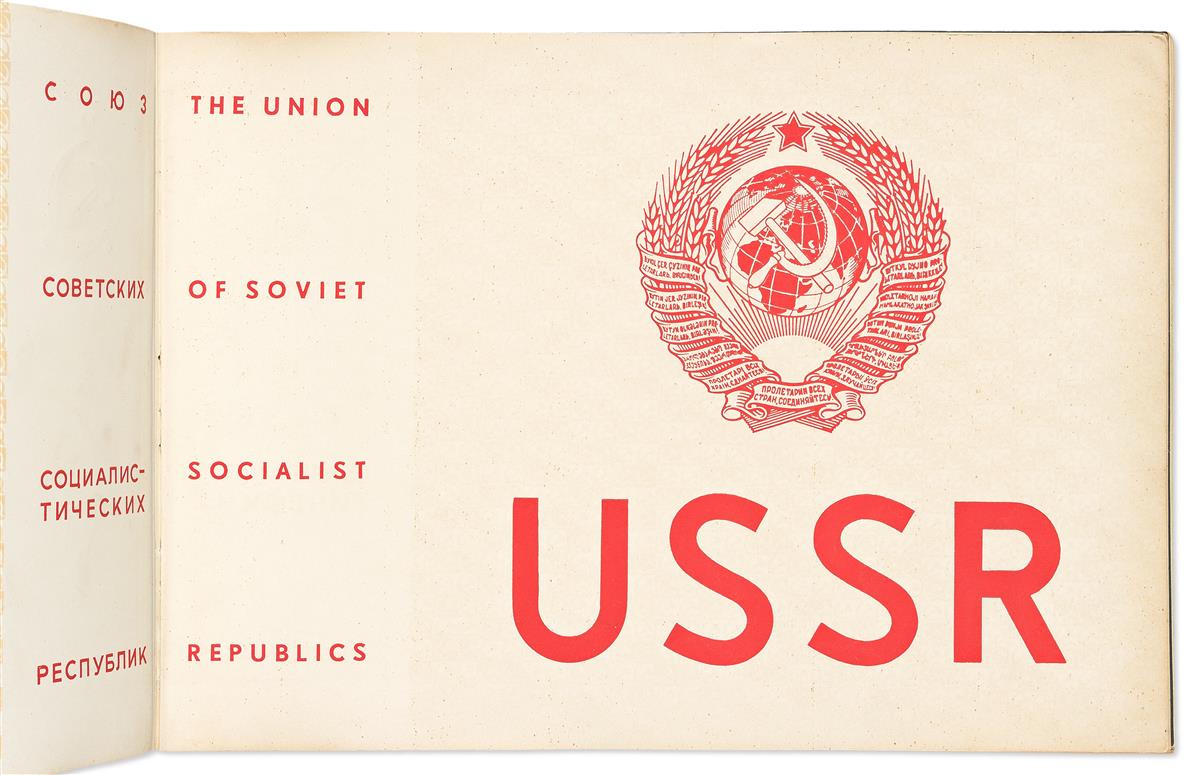 (LISSITZKY, EL.) USSR. An Album Illustrating the State Organization and National Economy of the USSR.